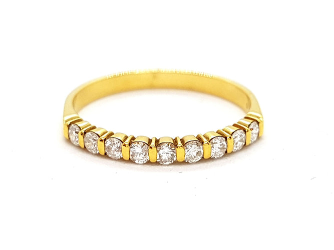 Bague 55 Bague Alliance Or jaune Diamant 58 Facettes 06336CD