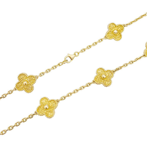 Collier Collier Van Cleef & Arpels, "Vintage Alhambra", or jaune. 58 Facettes 32864