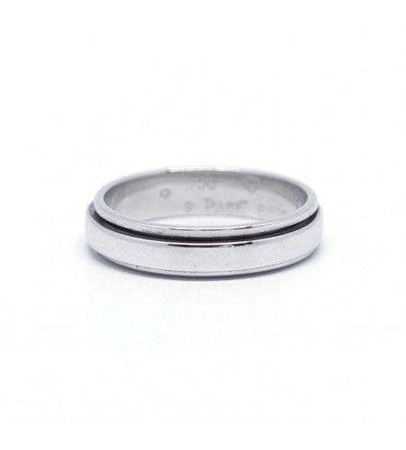 Bague 57 / Blanc/Gris / Or 750 Alliance Possession - PIAGET 58 Facettes 120287R