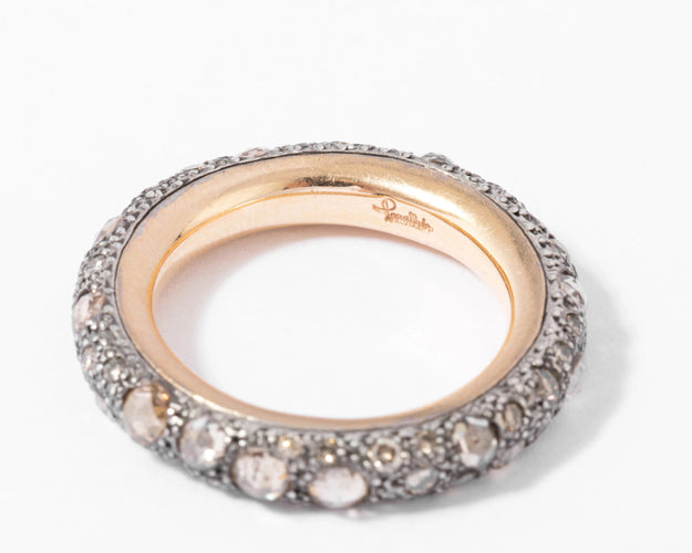 Bague Alliance diamants bruns  Pomellato modèle Tango 58 Facettes 0