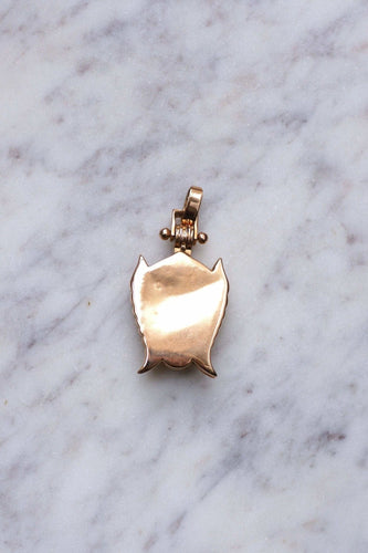 Pendentif Pendentif ancien faune, dieu Pan, diable, ouvrant en or rose et diamant 58 Facettes