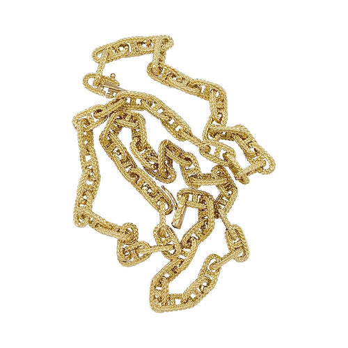Collier Collier or jaune, maille marine. 58 Facettes 32025