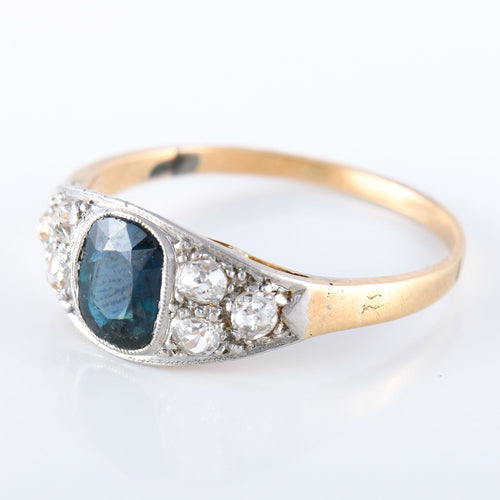 Bague Bague Art Déco Saphir Diamants 58 Facettes 2686
