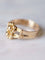 Bague Bague ancienne fleurs et boules en or 18Kt 58 Facettes