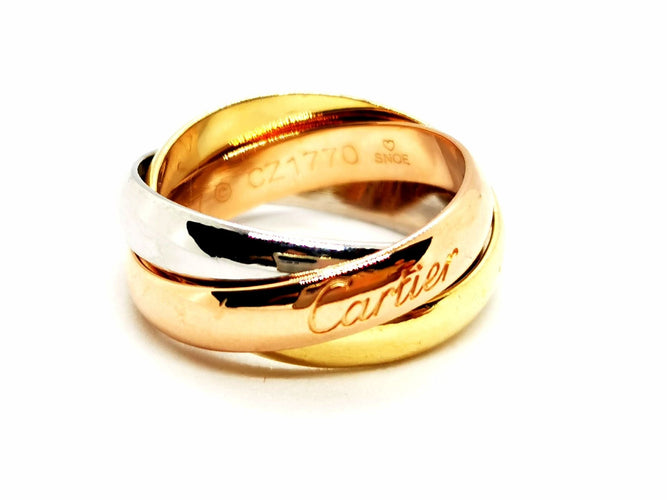 Bague 47 Cartier Bague Alliance Trinity Or jaune 58 Facettes 1512616CN