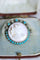 Broche ancienne Autrichienne camée coquille rose, turquoises, et perles sur argent 58 Facettes