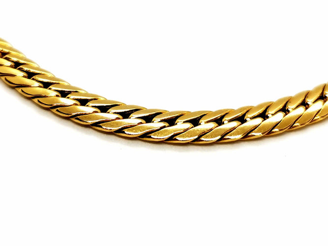Collier Caplain Saint André Collier Maille anglaise Or jaune Saphir 58 Facettes 1292186CN