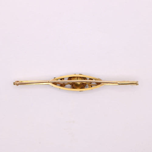Broche Broche Art Déco Motif floral et perles fines 58 Facettes