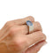 Bague 50 Bague Cartier, "Tankissime", or blanc, calcédoine bleue. 58 Facettes 32073