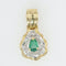 Pendentif Pendentif émeraude diamant or jaune occasion 58 Facettes 21-690
