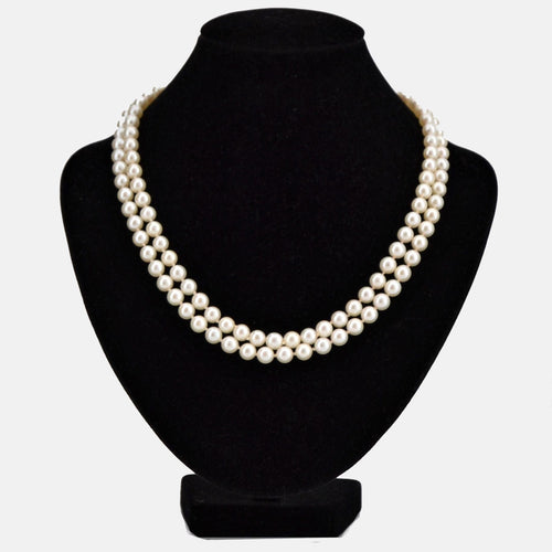 Collier Collier de perles blanches double rang 58 Facettes 21-129