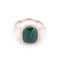 Bague Bague en or jaune malachite, nacre et diamants 58 Facettes 1