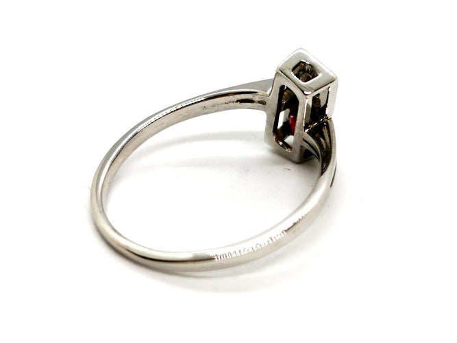 Bague 59 Bague Toi et Moi Or blanc Diamant 58 Facettes 1161984CD