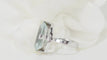Bague 50 Bague Or blanc et Aigue-marine 58 Facettes 31805