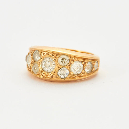 Bague 54 Bague bombée Or jaune Diamants 58 Facettes 230365
