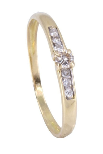 Bague 56 BAGUE SOLITAIRE DIAMANTS 0.07 CARAT 58 Facettes 073651