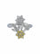 Bague Bague Toi & Moi fleurs diamants blancs et jaunes 58 Facettes