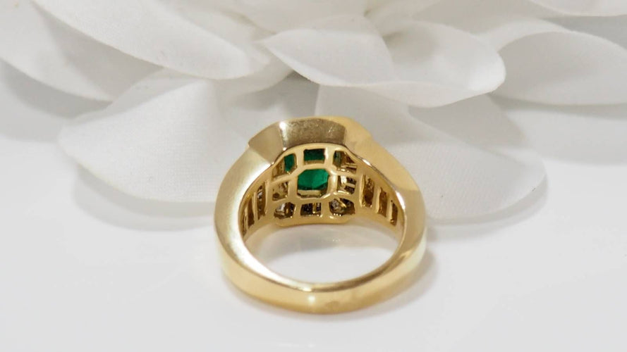 Bague 52 Bague émeraude et diamants 58 Facettes 32146