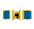 Bracelet HERMÈS. Bracelet métal doré et émail 58 Facettes