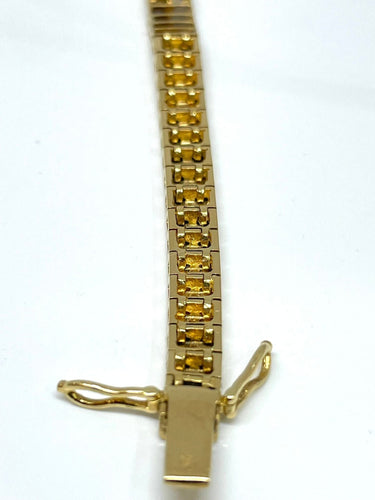 Bracelet Bracelet femme en or jaune diamants et saphirs 58 Facettes