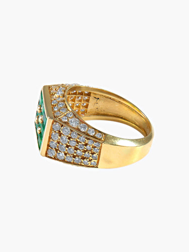 Bague 52 Bague signée Fred Emeraudes 58 Facettes
