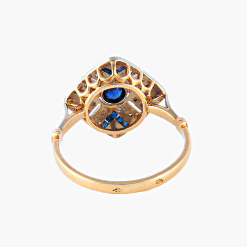 Bague 53 Bague Losange Saphirs Diamants 58 Facettes