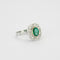Bague BAGUE EMERAUDE OVALE ENTOURAGE DIAMANTS 58 Facettes