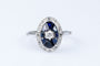 Bague Bague diamant saphir or blanc 58 Facettes BG250736-18