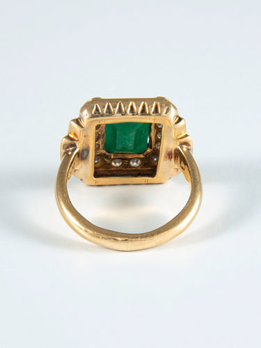 Bague 55 Bague Emeraude et Diamants 58 Facettes