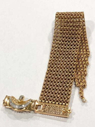 Bracelet BRACELET CEINTURE OR JAUNE ET DIAMANTS 58 Facettes