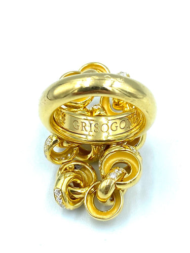 Bague DE GRISOGONO en Or jaune & diamants 58 Facettes
