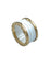 Bague 54 BVLGARI. Collection BZero 1, alliance or rose 18K et céramique 58 Facettes