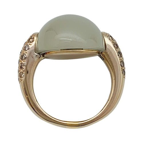 Bague 53 Bague Pomellato, "Luna", or naturel, diamants et pierre de lune. 58 Facettes 31730
