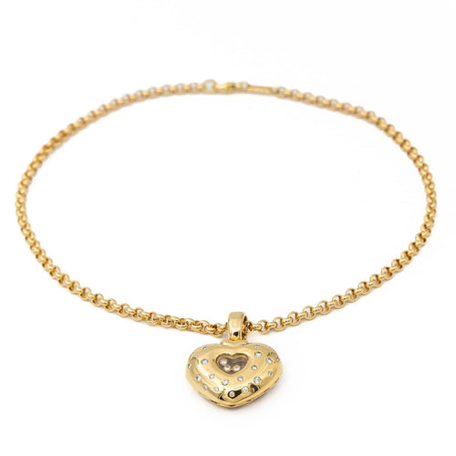Pendentif Chopard Collier Pendentif Happy Diamonds Or jaune Diamant 58 Facettes 1718913CN
