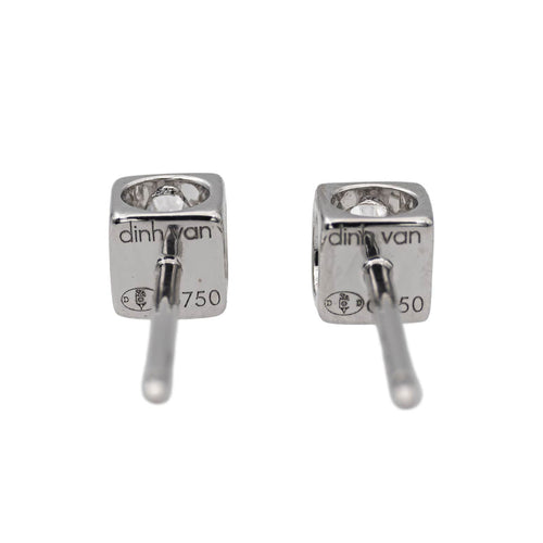 Boucles d'oreilles Dinh Van Boucles d'oreilles Puces Le Cube Or blanc Diamant 58 Facettes 2921979RV