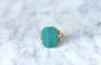 Bague Chevalière or rose et malachite 58 Facettes