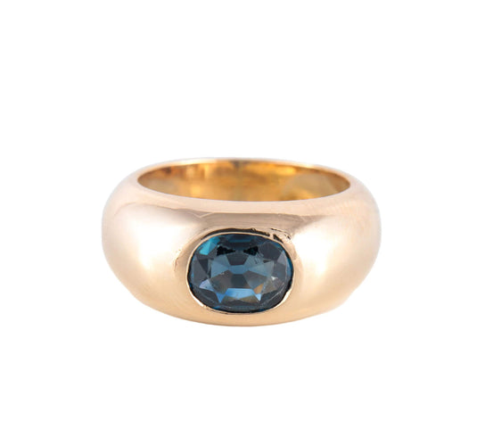 Bague BAGUE CHEVALIERE OR & SAPHIR 58 Facettes BO/220112