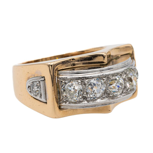 Bague 47 Bague Tank Or jaune Diamant 58 Facettes 2560533CN