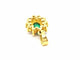 Pendentif Pendentif Fleur Or jaune Emeraude 58 Facettes 06530CD