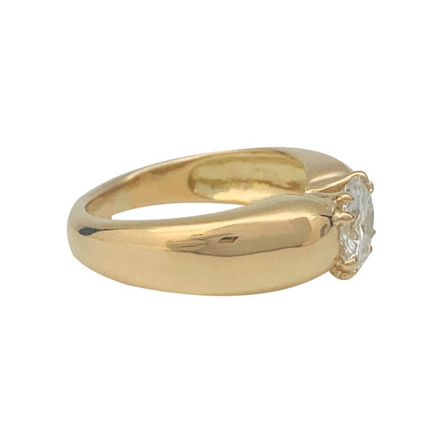 Bague 52 Bague jonc en or jaune, diamant 1,27 carat. 58 Facettes 31298