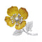 Broche Boucheron - broche, Eglantine , émail et diamants. 58 Facettes 32504