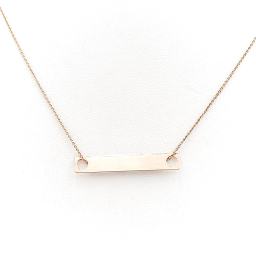 Collier Ginette NY Collier Mini Baguette on Chain Or rose 58 Facettes 2199948CN