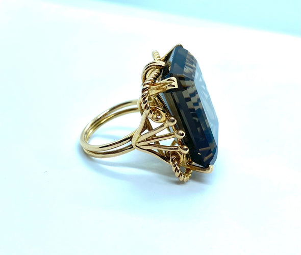 Bague Bague Or jaune Topaze 58 Facettes