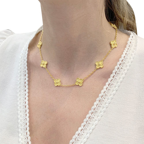 Collier Collier Van Cleef & Arpels, "Vintage Alhambra", or jaune. 58 Facettes 32864