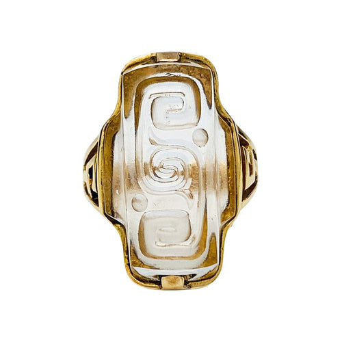 Bague 52 Bague Lalaounis or jaune, cristal de roche. 58 Facettes 30961