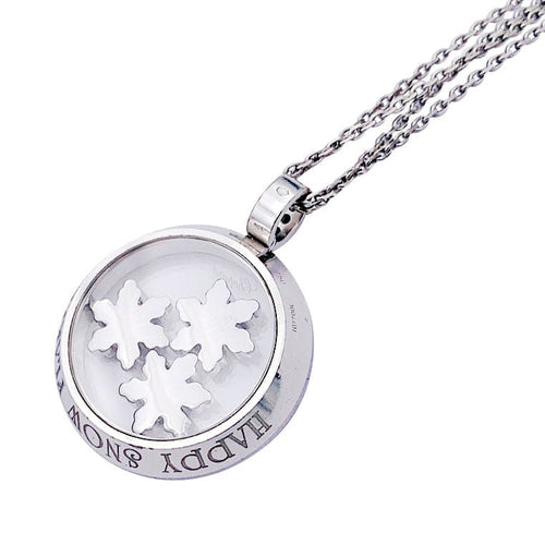 Collier Collier Chopard, "Happy Snow Flakes", or blanc, diamants. 58 Facettes 32785