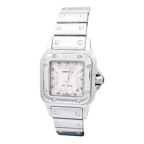 Montre Montre Cartier, "Santos Galbée", acier. 58 Facettes 32677