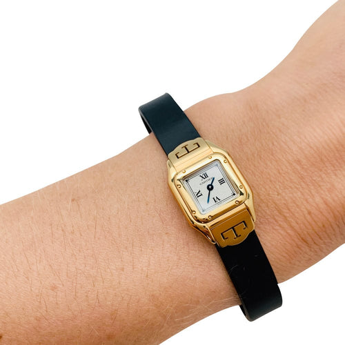 Montre Montre Cartier, "Mini Panthère", or jaune sur caoutchouc. 58 Facettes 27799