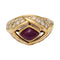 Bague 54 Bague Cartier en or jaune, diamants et rubis. 58 Facettes 31807