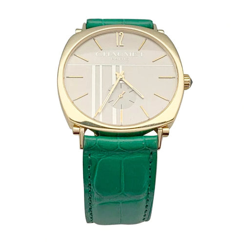 Montre Montre Chaumet, "Dandy" en or jaune sur cuir. 58 Facettes 32006